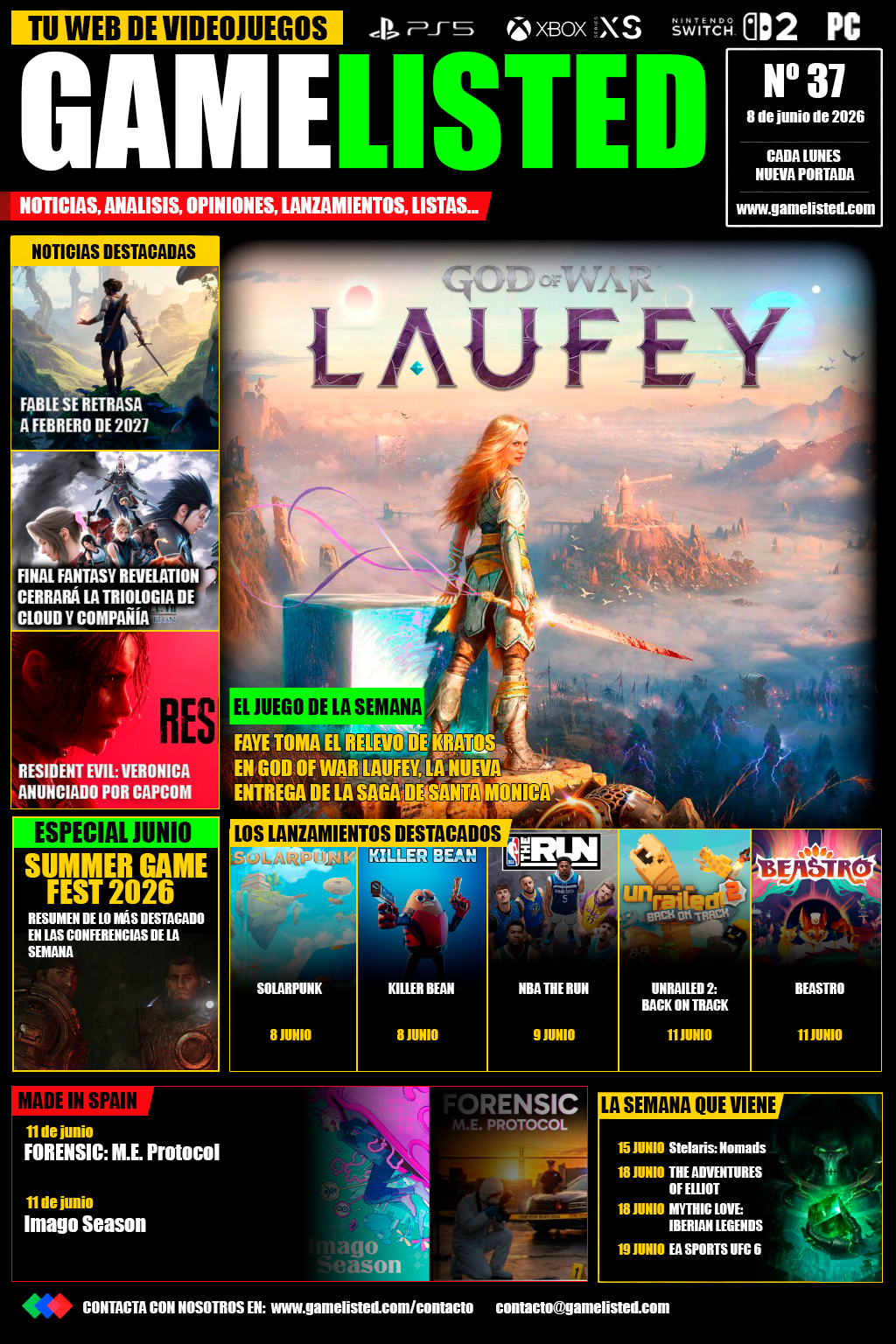 Portada de Resaca de conferencias con God of War, Resident Evil y Final Fantasy como protagonistas.