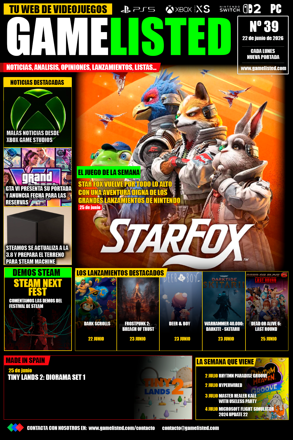 Star Fox despega en una semana marcada por Xbox y GTA VI.