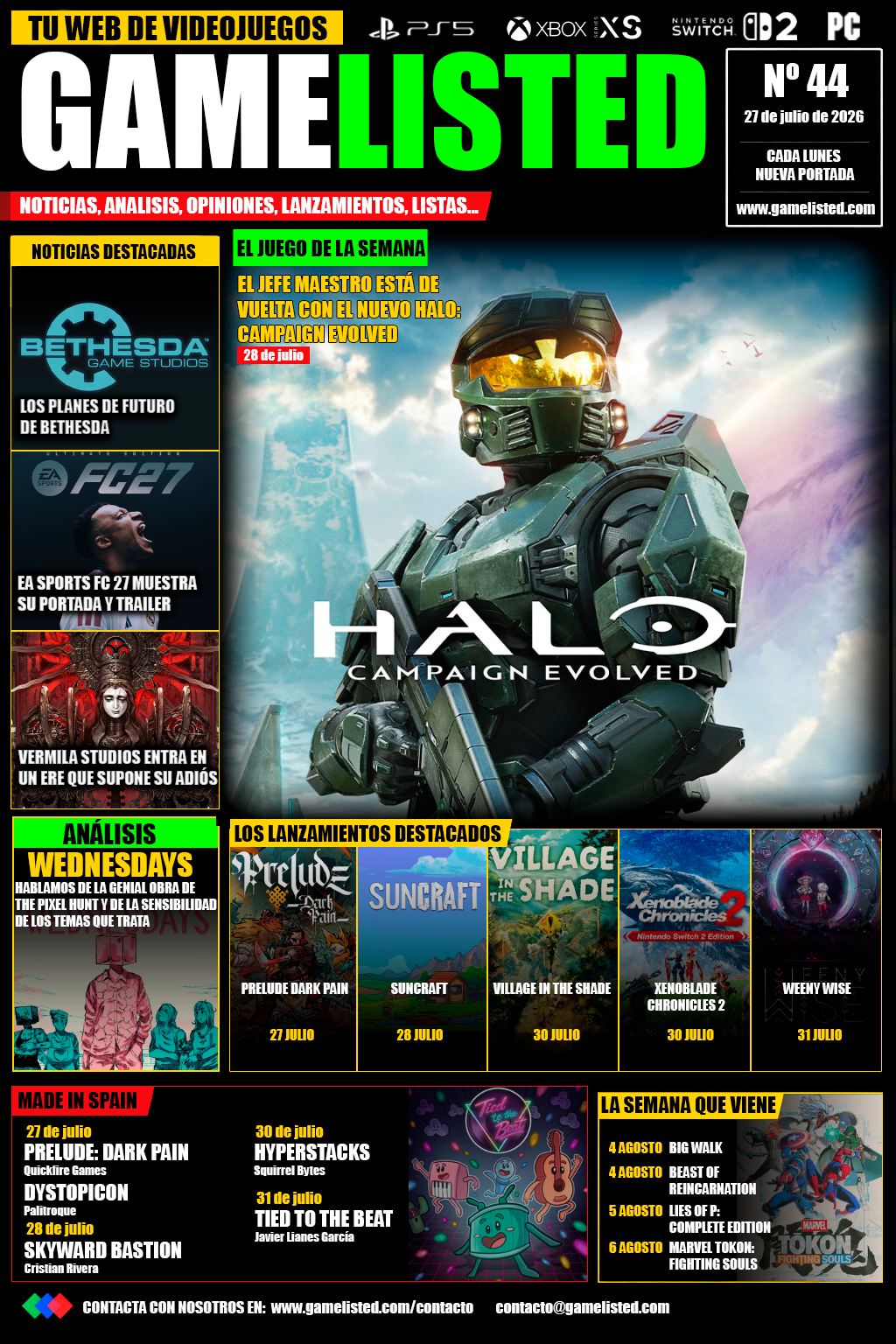 Halo vuelve al frente en nuestra portada de la semana.
