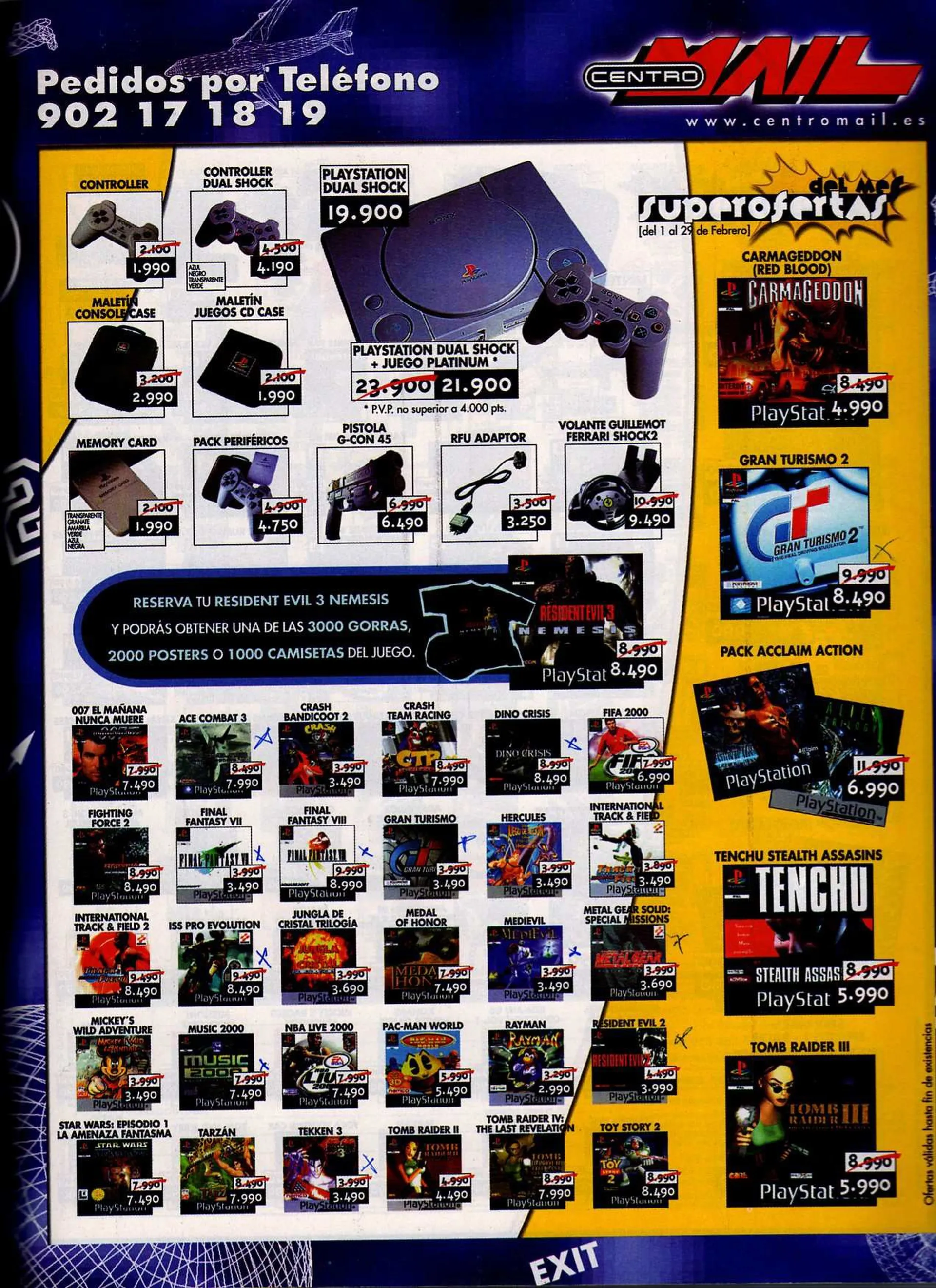Catálogo de videojuegos de la era PlayStation en Centro Mail