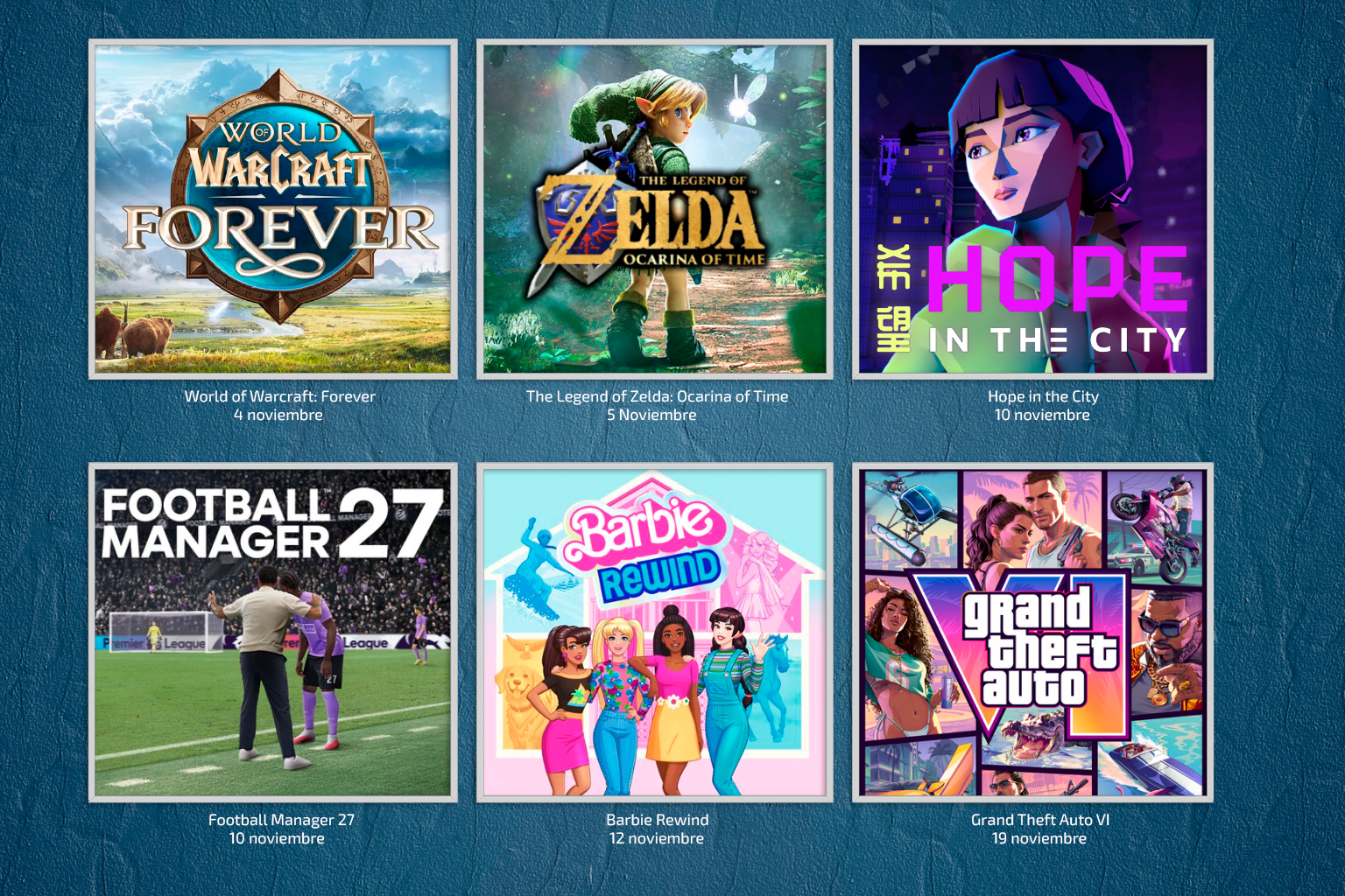 Los juegos más esperados de noviembre.
